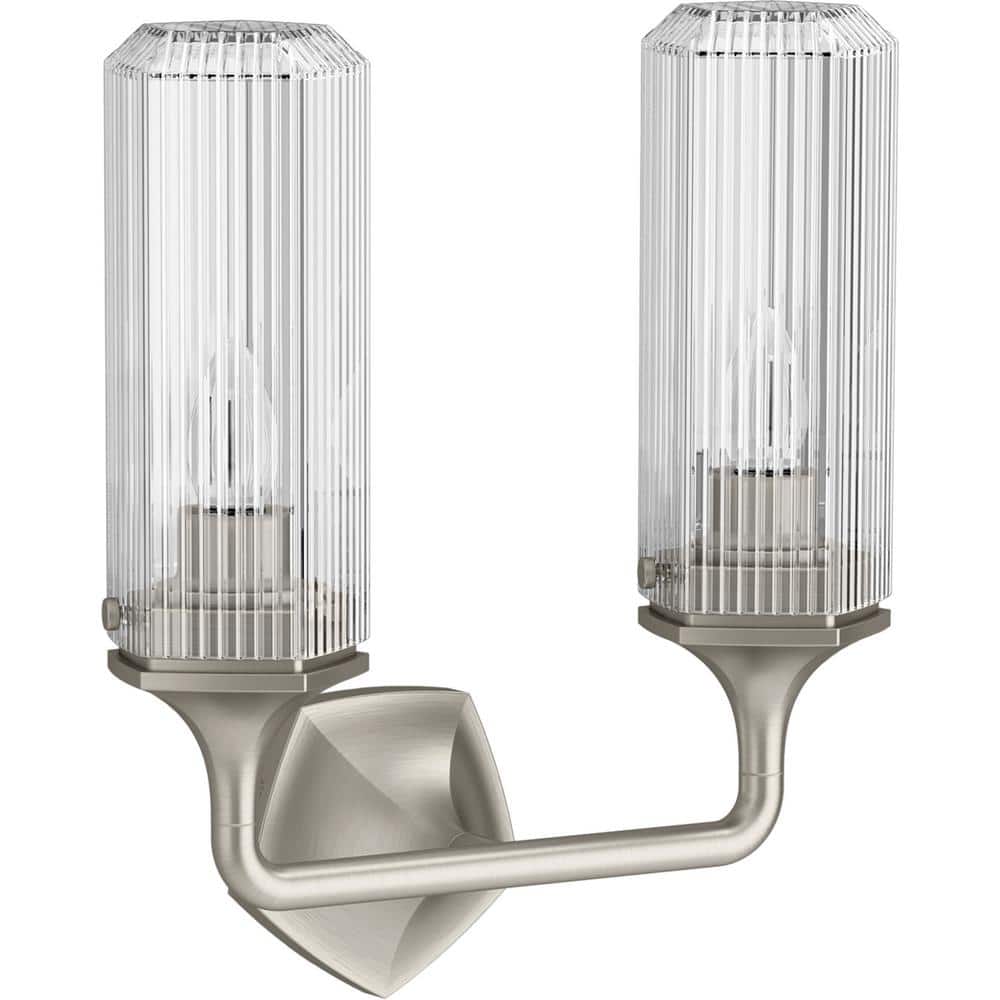 Brushed Nickel 14" Direct Wired Electric Sconce