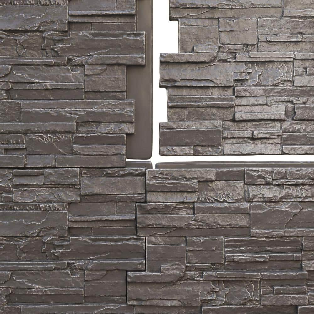 Slate Gray Faux Stone Panel for Interior and Exterior