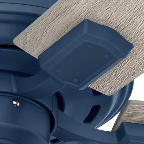 Hunter Hartland 44 in. LED Indoor Indigo Blue Ceiling Fan with