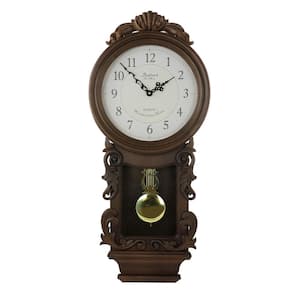 Chestnut Chiming Pendulum Wall Clock