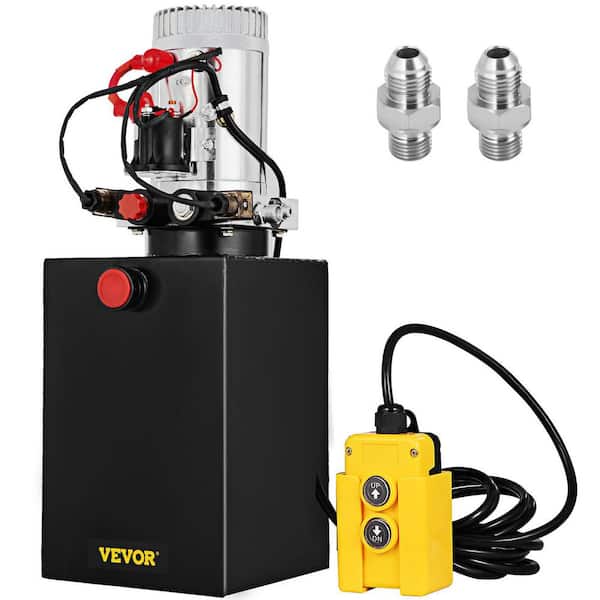 VEVOR Hydraulic Pump Double Acting Hydraulic Power Unit 12V DC Dump Trailer Pump 3200PSI Hydraulic Power Unit for Car Lifting