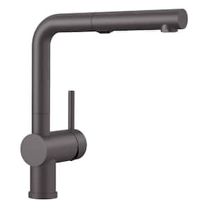 Linus Single-Handle Pull Out Sprayer Kitchen Faucet in Cinder