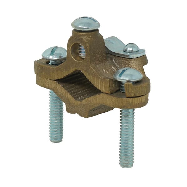 Southwire 1/2-1 in. Ground Clamp for #8 STR - #4 STR Wire, Bronze