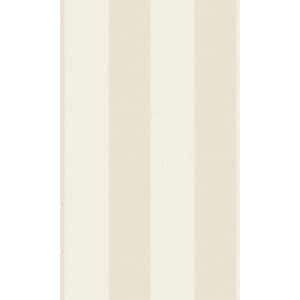 Beige Simple Stripe 57 sq. ft. Non-Woven Textured Non-pasted Double Roll Wallpaper