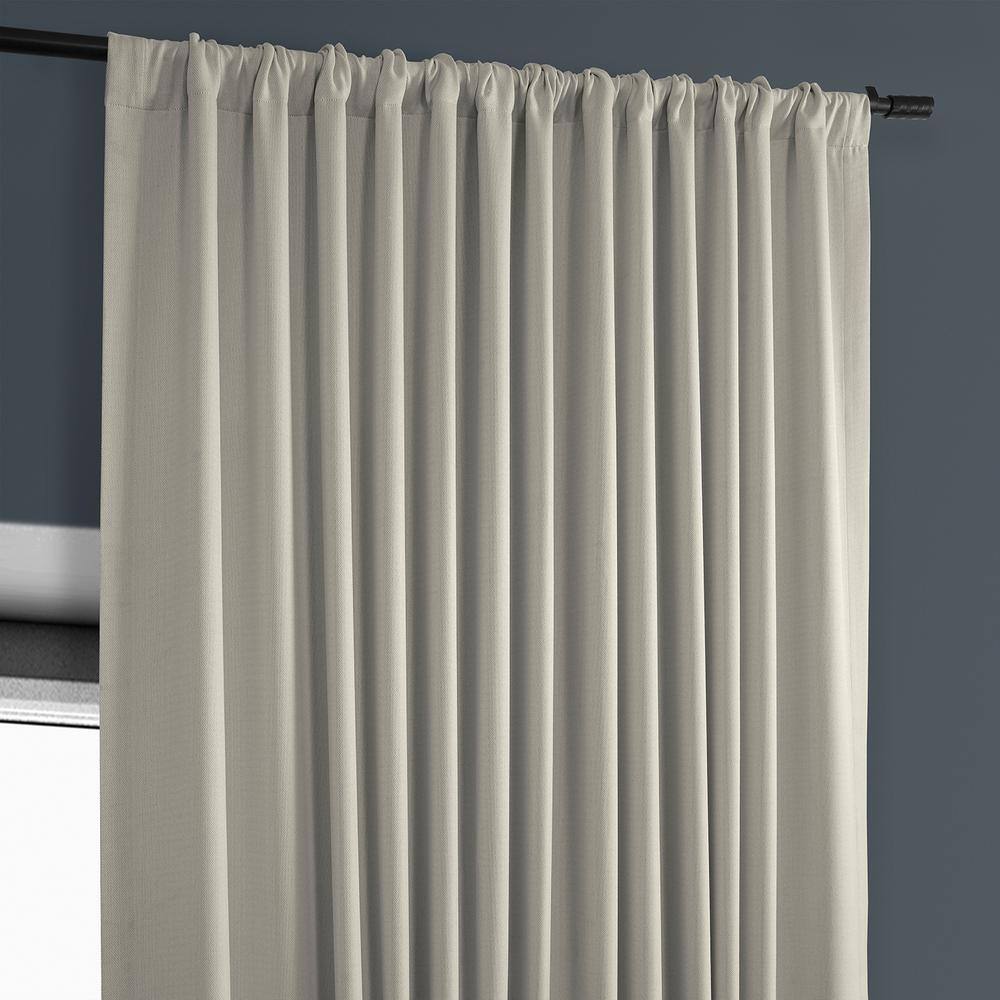 Birch Faux Linen Extra Wide Room Darkening Curtain Panel