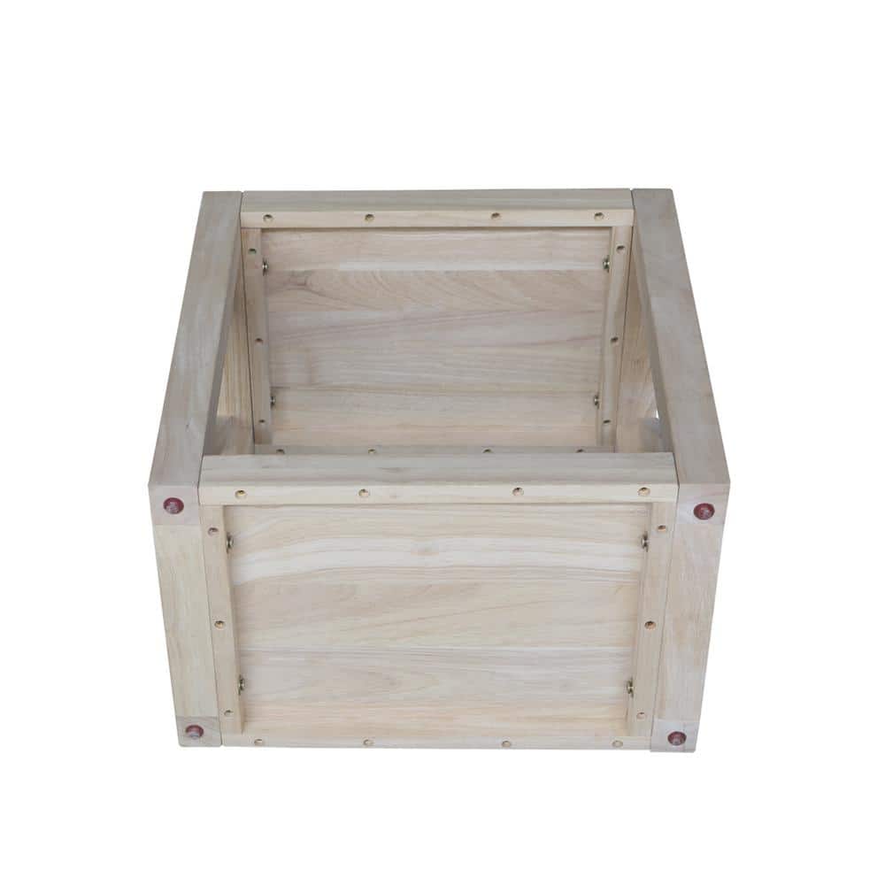 Hampton Traditional Solid Wood Narrow End Table - Unfinished