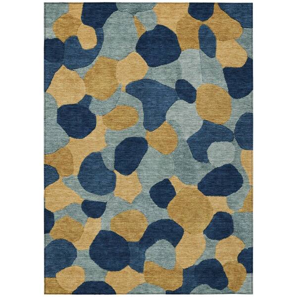 Chantille Machine Washable Indoor/Outdoor Abstract ACN3030 Gold 10 ft. x 14 ft. Area Rug
