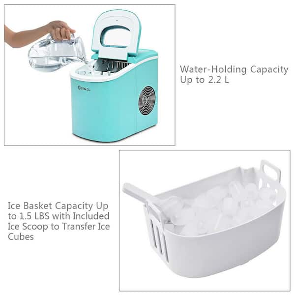 https://images.thdstatic.com/productImages/66da6aa8-ee75-450e-b10d-b2114e5805a8/svn/mint-green-stakol-countertop-ice-makers-ep22769gn-76_600.jpg