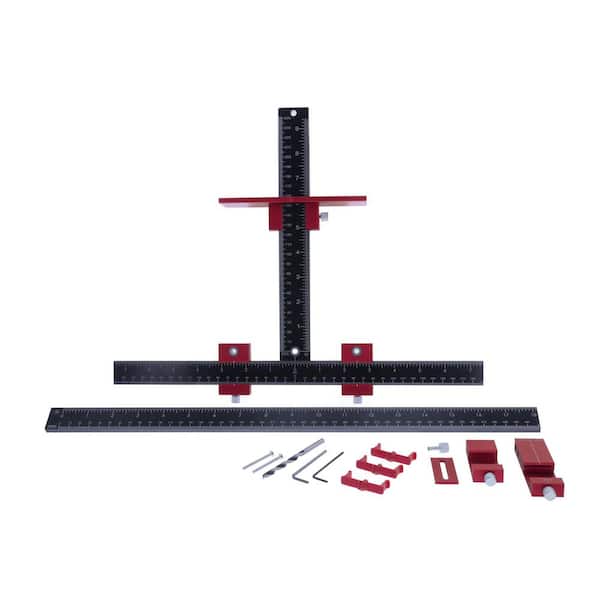 Cabinet PRO-Cabinet Hardware Jig, Install Cabinet Handles and Knobs, Metal Construction 32 in. Range, Case Included