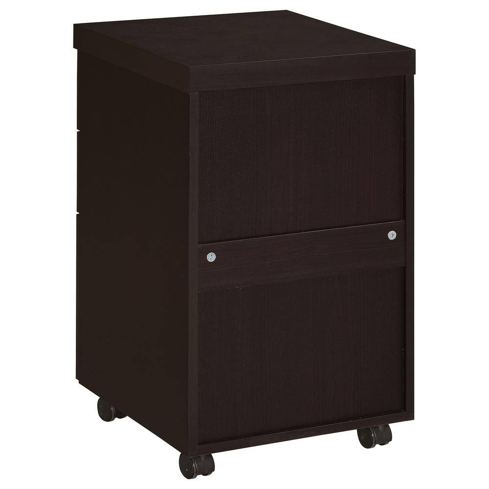 Skeena Cappuccino 3-Piece Office Desk Set with Glass Top