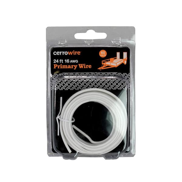 Cerrowire 24 ft. 16 Gauge White Stranded Primary Wire