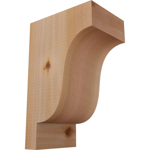 Ekena Millwork 5-1/2 in. x 8 in. x 12 in. Western Red Cedar Newport Smooth Corbel