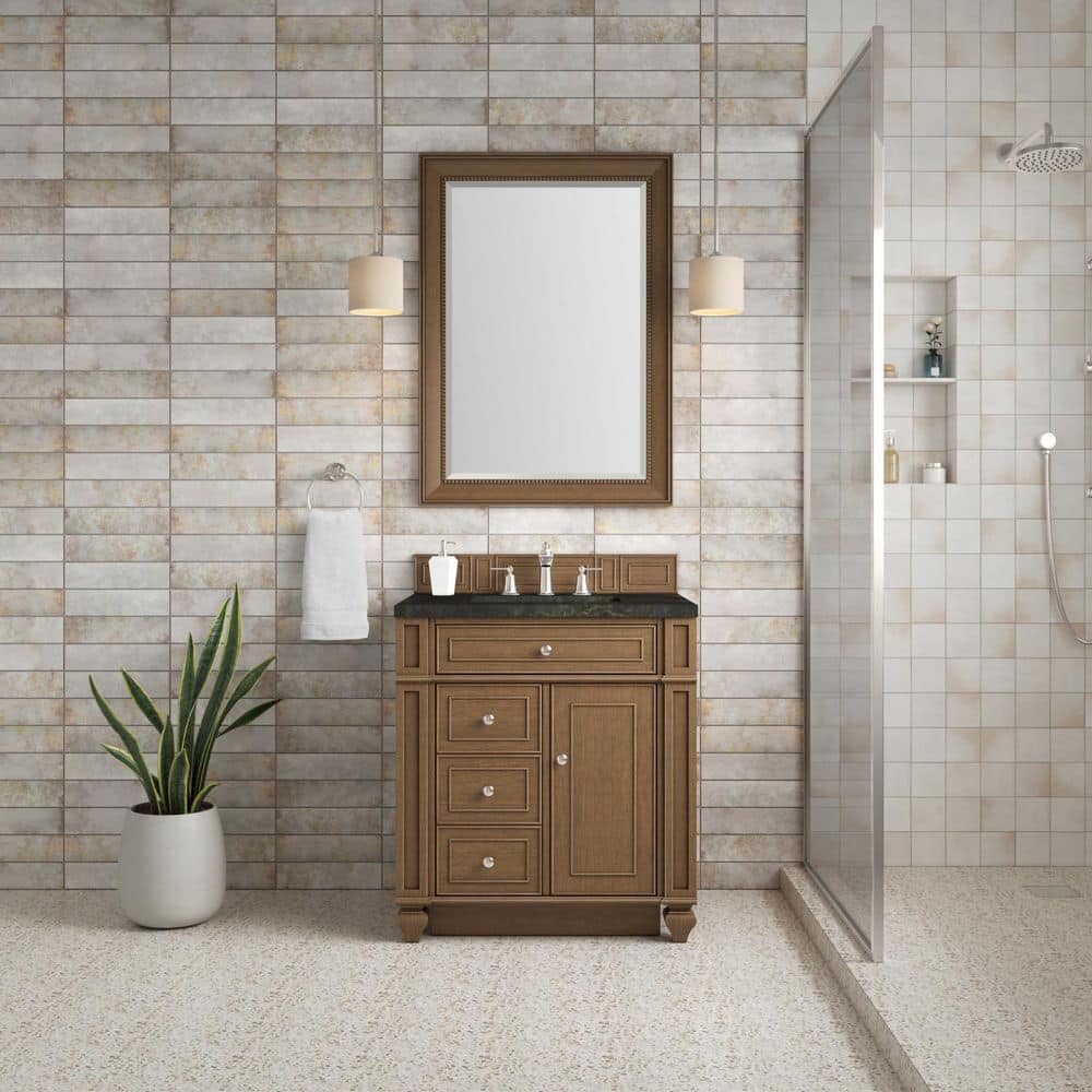 Bristol 30.0 in. Single Bath Vanity in Saddle Brown with Phantome Engineered Composite Top price history on PriceWatchPro