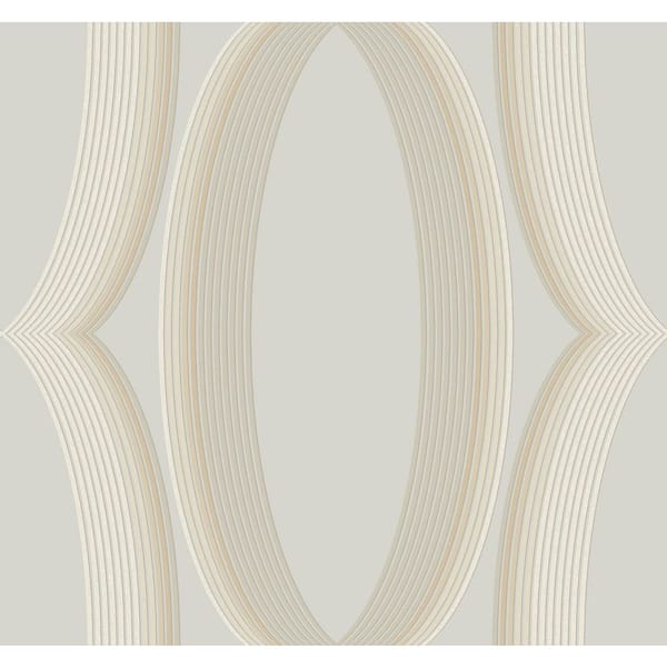 Progression Ogee Grey Wallpaper