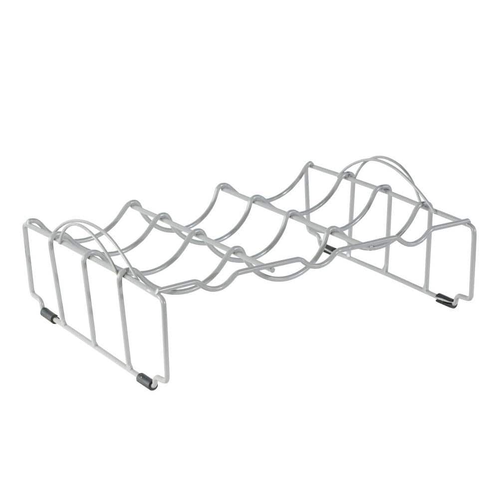 urb SPACE 15.5 in x 6 in. x 12 in. Wire Gray Wine Bottle Rack 23308047 ...