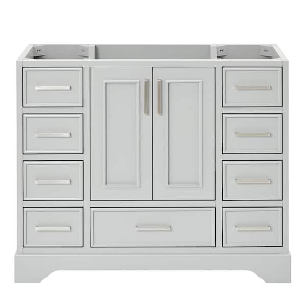 ARIEL Stafford 42.75 in. W x 21.5 in. D x 34.5 in. H Bath Vanity Cabinet without Top in Grey
