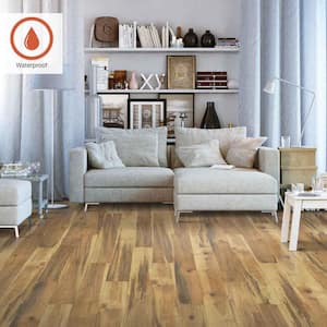 Outlast+ 5.23 in. W Natural Spalted Maple Waterproof Laminate Wood Flooring (13.74 sq. ft./case)