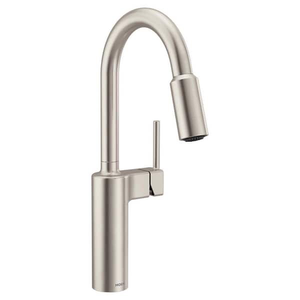 Inara Spot Resist Stainless 16.95 in. H Pull Down Kitchen Sprayer Faucet with 360° Spout Swivel and PowerBoost