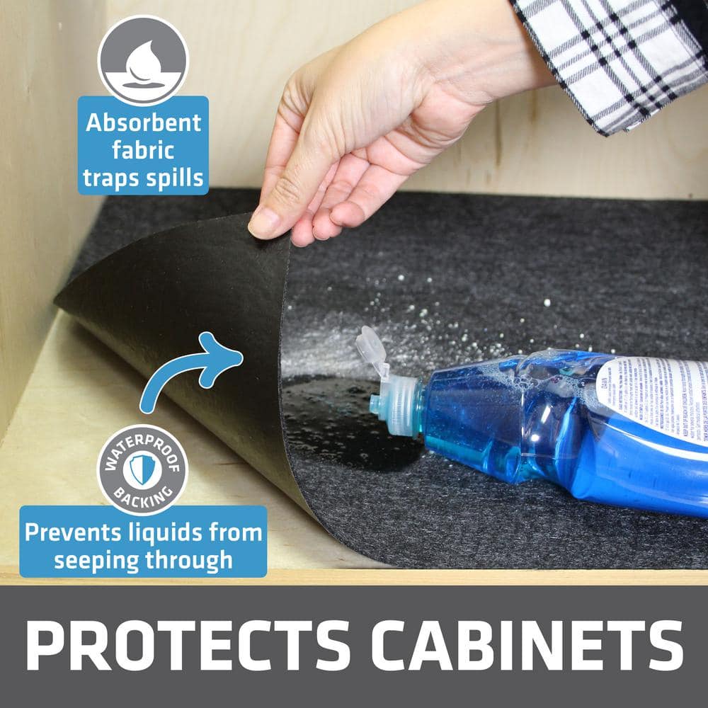 Charcoal 24" x 59" Waterproof Under Sink Cabinet Mat
