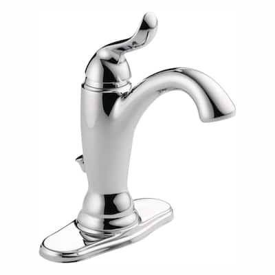 Linden Single Hole Single-Handle Bathroom Faucet with Metal Drain Assembly in Chrome