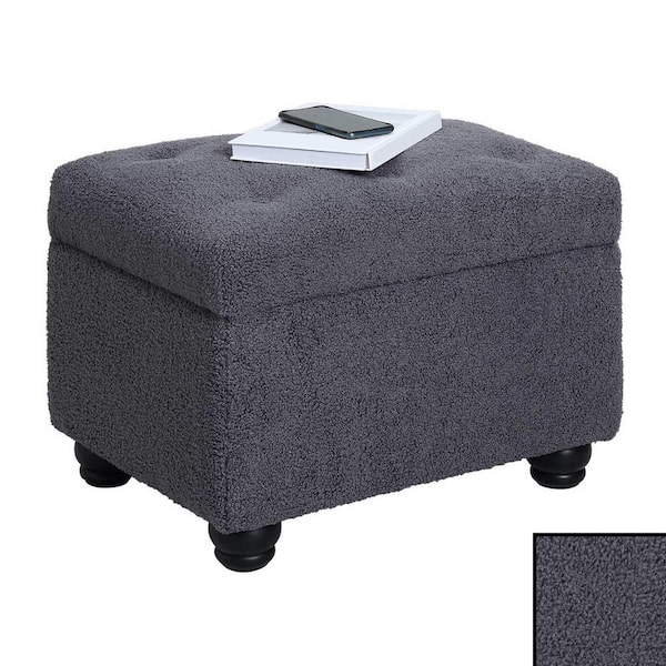Sherpa Top Foot Rest -Rolling Collapsible Cushioned Foot Stool