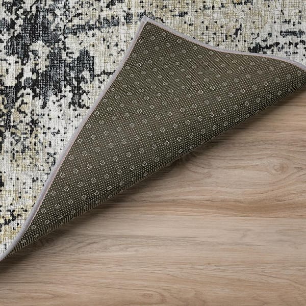 Addison Rugs Accord Black 8 ft. x 10 ft. Abstract Indoor/Outdoor