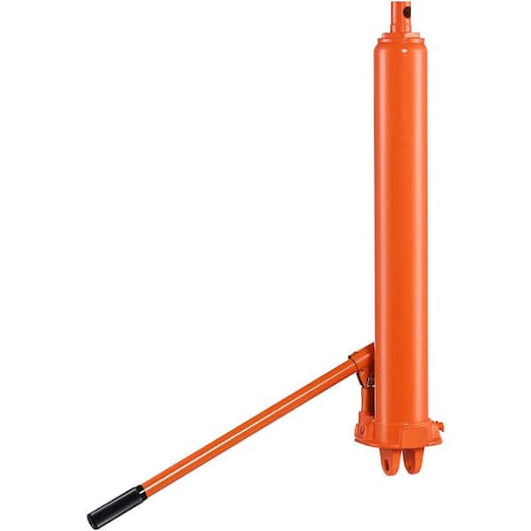 VEVOR Hydraulic Long Ram Jack, 8-Ton Engine Hoist Cylinder with Double Piston Pump and Clevis Base, Hydraulic Ram Cylinder