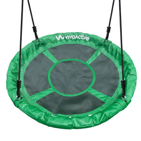 Round Platform Tree Swing and Polyethylene Rope with Hanging