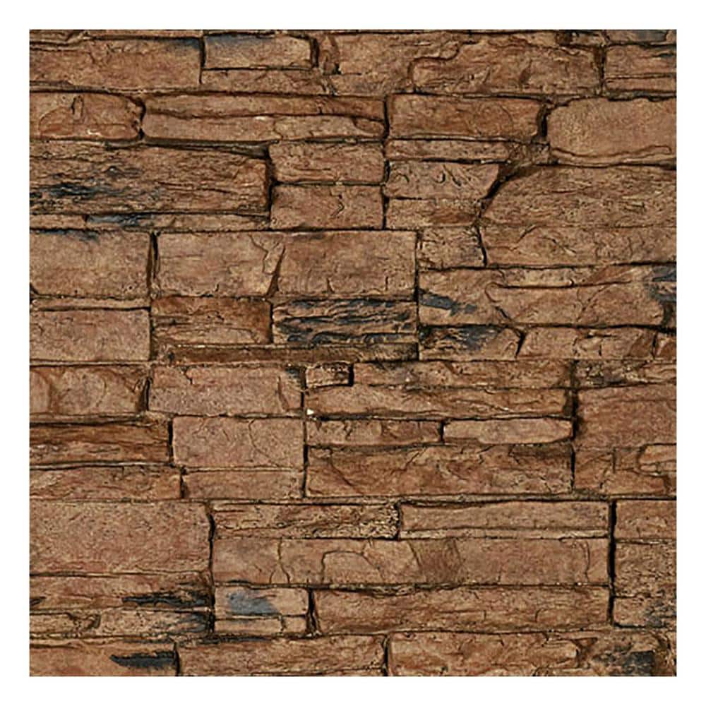SAMPLE - 1-1/4 in. x 9 in. Canyon Brown Urethane Canyon Ridge Stacked Stone, StoneWall Faux Stone Siding Panel Moulding price history on PriceWatchPro