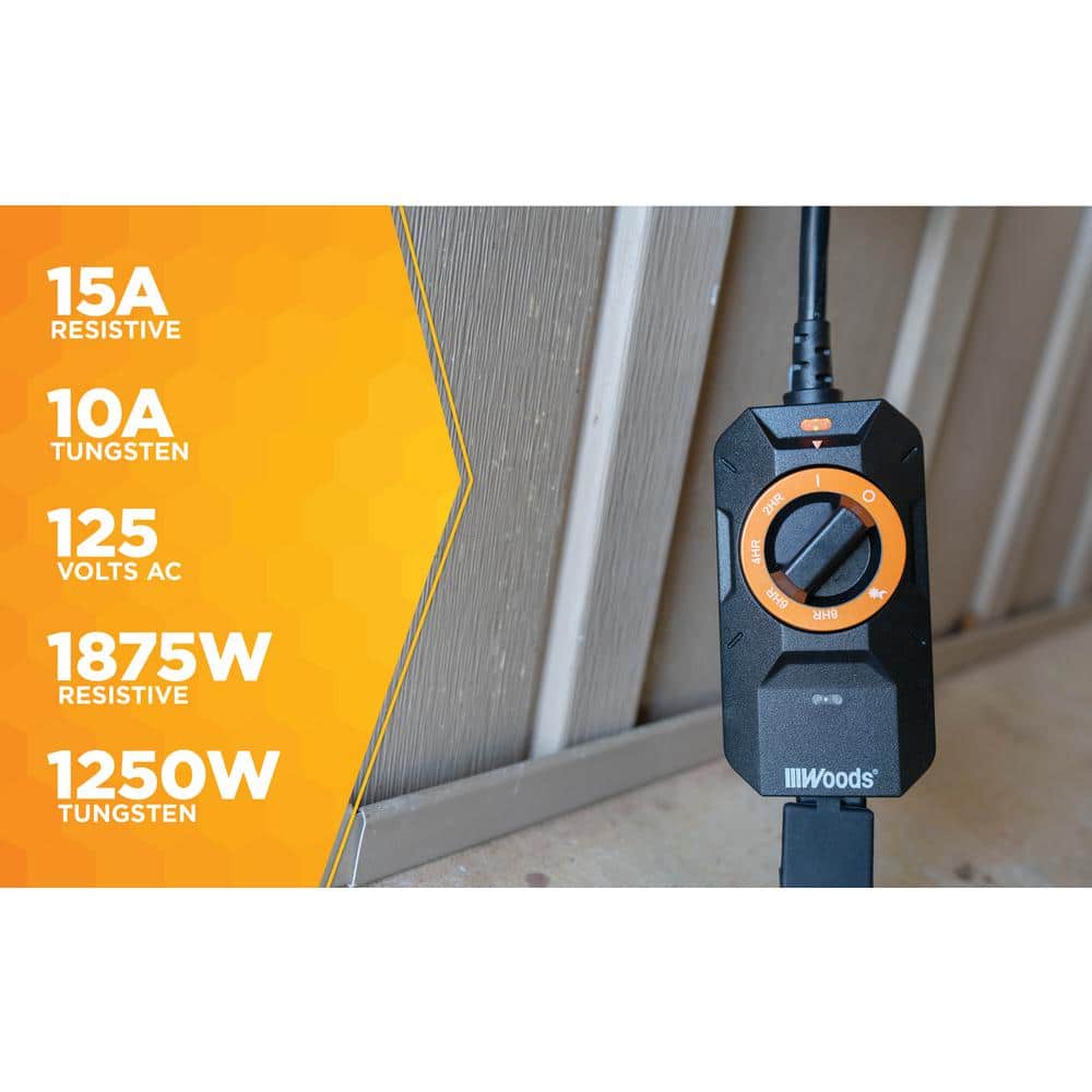 Black and Orange Outdoor Dusk to Dawn Lighting Timer