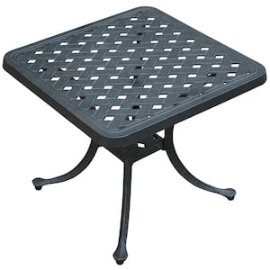 never rust aluminum outdoor end table in bronze