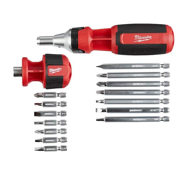 Milwaukee 9-in-1 Square Drive Ratcheting Multi-Bit Screwdriver