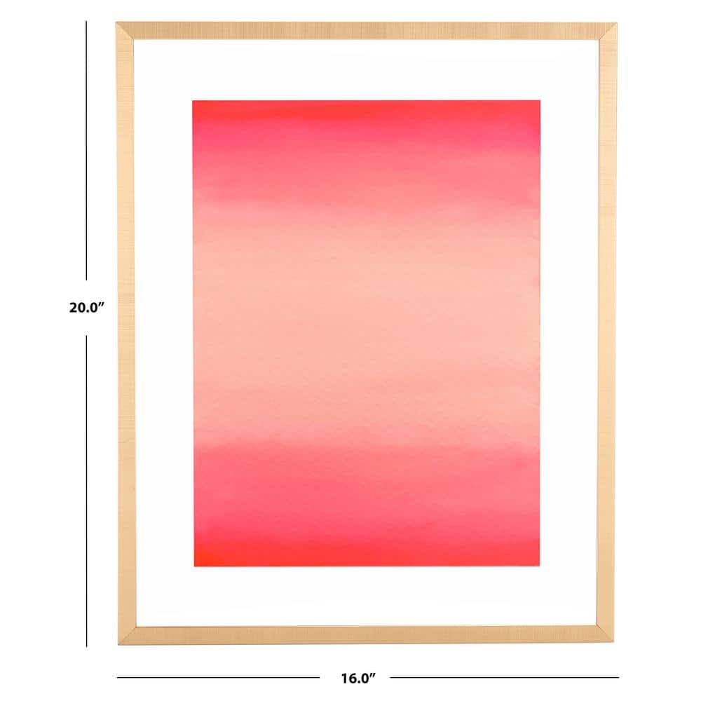 Legally Pink 16" x 20" Framed Abstract Wall Art in Hot Pink and Blush