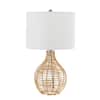 Bryce 20.5 in. Tan Rattan Table Lamp with Shade