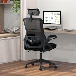 Mesh Reclining Ergonomic Gaming Chair in . Black with Adjustable Lumbar Support Rocking Backrest Armrests