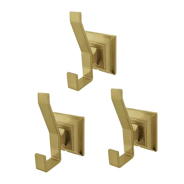 Kingston Brass Monarch Triple J-Hook Bath Hook in Brushed Brass