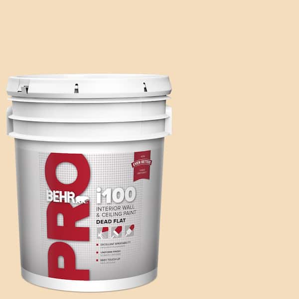 BEHR PRO 5 gal. #YL-W01 Spinning Silk Dead Flat Interior Paint