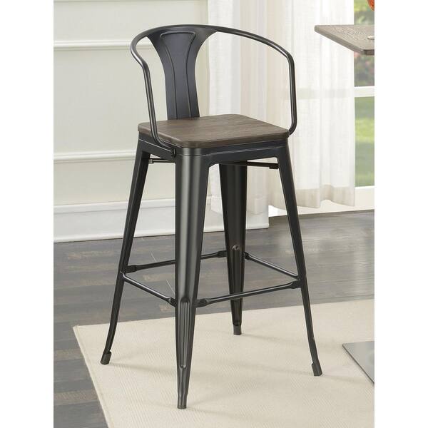 Coaster Home Furnishings 41.5 in. H Matte Black Open Back Metal