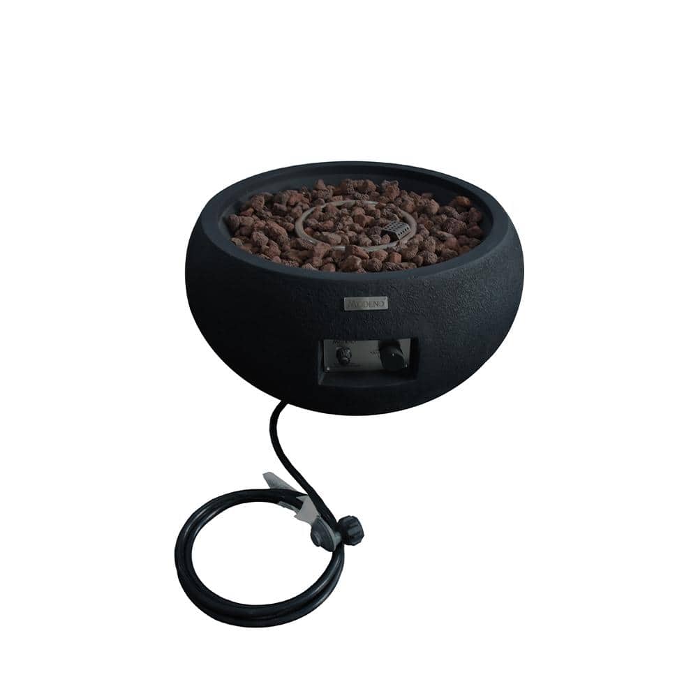 Modeno 27" Black Gas Fire Pit Table with Cover