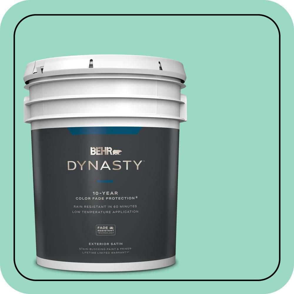 5 gal. Home Decorators Collection #HDC-SP16-07 Isabellas Aqua Satin Enamel Exterior Stain-Blocking Paint & Primer price history on PriceWatchPro