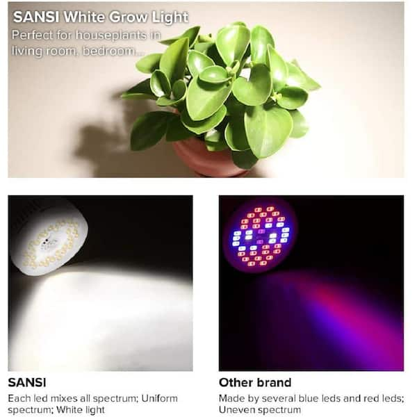 SANSI 15-Watt 1050 Lumens A21 Full Spectrum Hydroponic LED Grow Light Bulb ( 1-Bulb) 01-03-001-021521 - The Home Depot