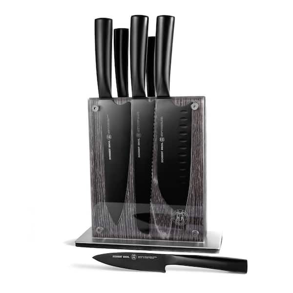 SCHMIDT BROTHERS CUTLERY Jet Black Stainless Steel 7-Piece Knife Set