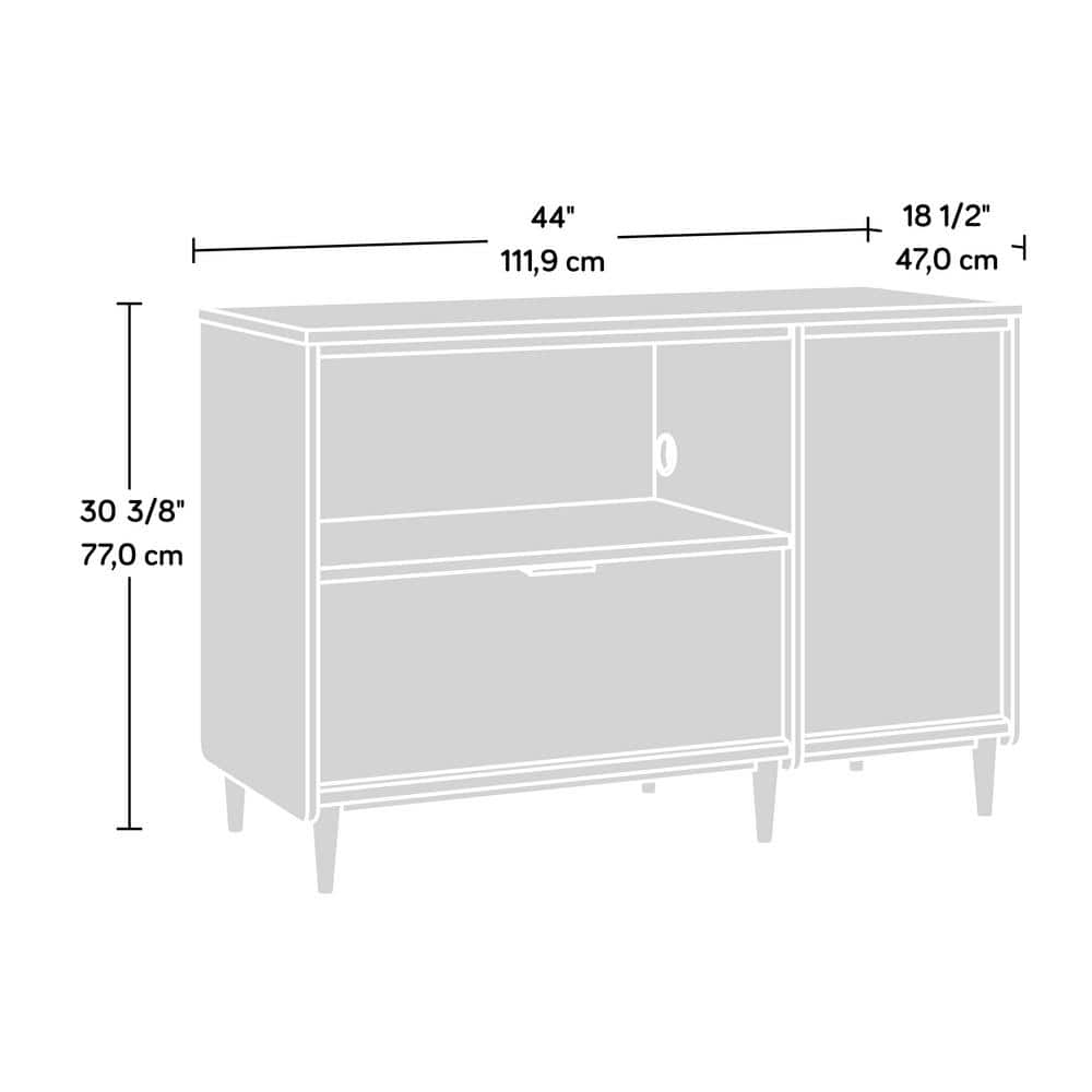Grand Walnut Mid-Century 44'' TV and Storage Credenza