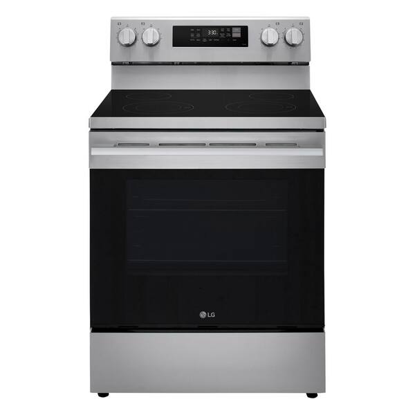 30 in. 6.3 cu. ft. Electric Single Smart Oven Range with Air Fry Fan Convection and EasyClean in Stainless Steel