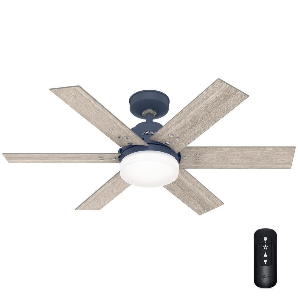 Indigo Blue 44" Pacer 6-Blade Ceiling Fan with LED Light and Remote