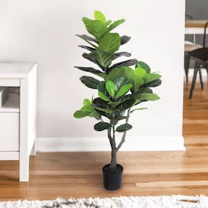 4 ft. Real Touch Artificial Fiddle Leaf Fig Tree in Pot