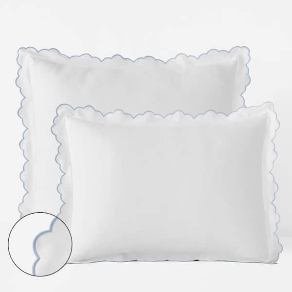 Company Cotton Embroidered Scallop Sateen Sham