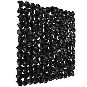 38 in. x 38 in. Metal Black Overlapping Folded Circle Abstract Wall Decor with Gold Accents