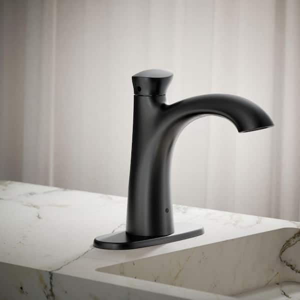 Willamette Battery Powered Touchless Single Hole Bathroom Faucet in Matte Black