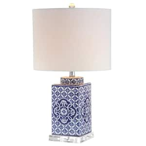 Choi 23 in. H Blue/White Chinoiserie Table Lamp